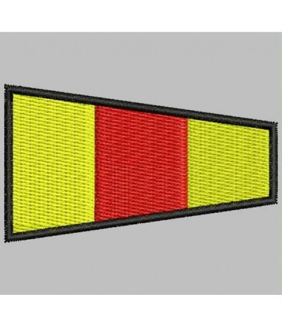 Embroidered patch NAUTIC FLAG NUMBER 0 (ICS ZERO)