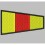 IRON PATCH NAUTICAL FLAG NUMBER 0 (ICS ZERO)