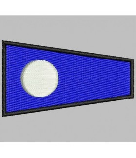Embroidered patch NAUTIC FLAG NUMBER 2 (ICS TWO)