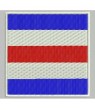 Embroidered patch NAUTICAL FLAG LETTER C (ICS CHARLIE)