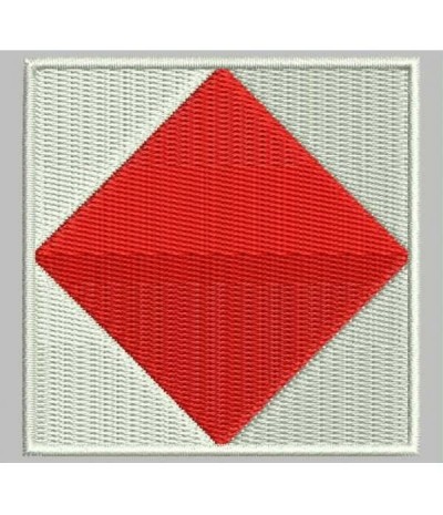 Embroidered patch NAUTICAL FLAG LETTER F (ICS FOXTROT)