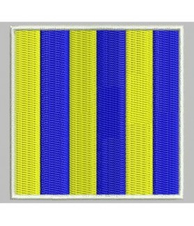 Embroidered patch NAUTICAL FLAG LETTER E (ICS GOLF)