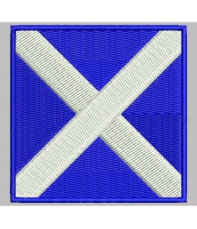 Embroidered patch NAUTICAL FLAG LETTER M (ICS MIKE)
