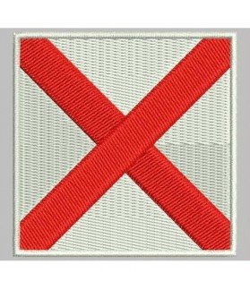 Embroidered patch NAUTICAL FLAG LETTER V (ICS VICTOR)
