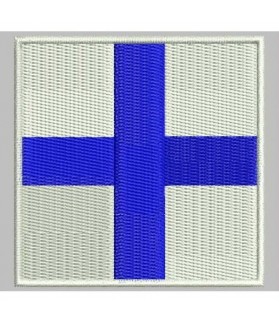 Embroidered patch NAUTICAL FLAG LETTER X (ICS XRAY)
