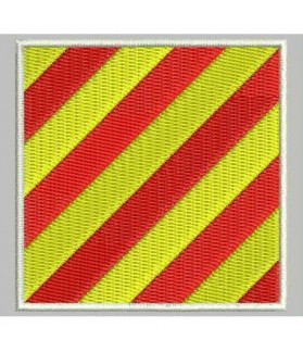 Embroidered patch NAUTICAL FLAG LETTER Y (ICS YANKEE)