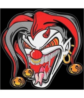 Embroidered Patch KILLER CLOWN JESTER XL
