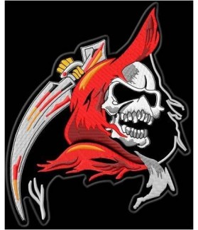 Embroidered Patch SKULL SABLE XL