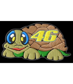Embroidered patch VALENTINO ROSSI 46 TURTLE