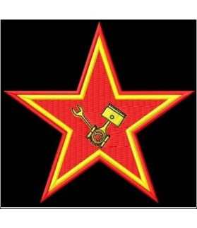 Embroidered patch Motorcycle STAR RUSSIA PISTON