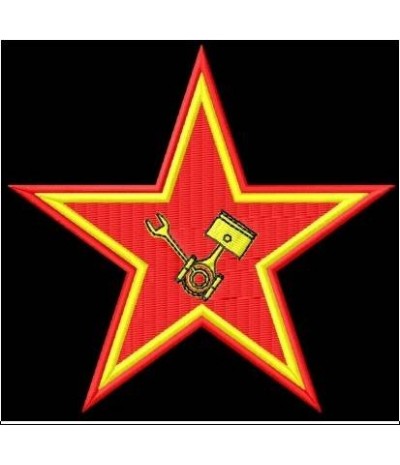 Embroidered patch Motorcycle STAR RUSSIA PISTON