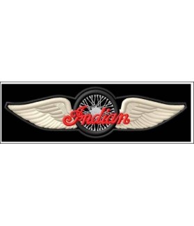 Embroidered patch INDIAN MOTORCYCLE uUSA WHELLS