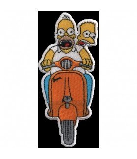 Embroidered patch SCOTTER VESPA SIMPSON