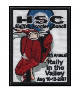 Embroidered patch SCOTTER VESPA COLLECTION RALLY IN THE VALLET 2007