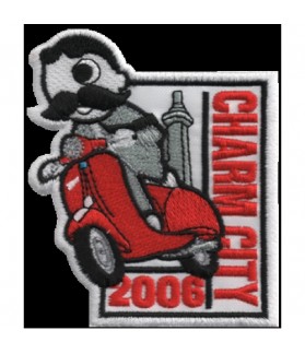 Embroidered patch SCOTTER VESPA COLLECTION CHARM CITY 2006