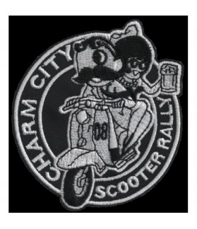 Embroidered patch SCOTTER VESPA COLLECTION CHARM CITY 2008