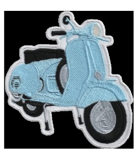 Embroidered patch SCOOTER VESPA BLUE