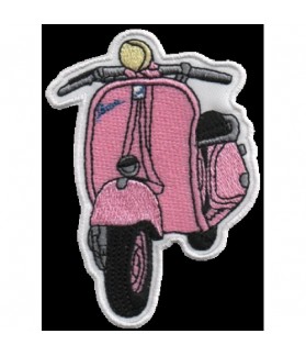 Embroidered patch SCOOTER VESPA PINK