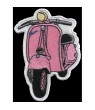 Embroidered patch SCOOTER VESPA PINK