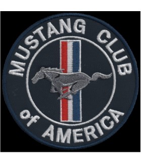 Embroidered patch CAR MUSTANG CLUB OF AMERICA