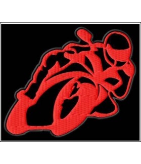 Embroidered patch MOTO RACER