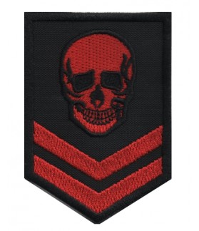 Embroidered patch SKULL MILITARY