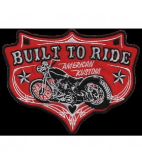 Embroidered patch BUILT TO RIDE