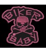Embroidered patch SKULL BIKER BABY