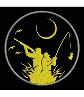 Embroidered Patch HUNTING AND FISHING