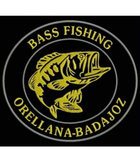 Embroidered Patch BASS FISHING CUSTOMIZABLE