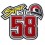 Embroidered Patch 58 MARCO SIMONCELLI SUPER SIC