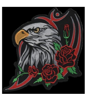 Embroidered patch EAGLE AND ROSES