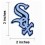 IRON PATCH Embroidered Patch Chicago White Sox Black