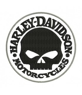 Embroidered patch HARLEY DAVIDSON SKULL 