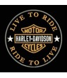 Embroidered patch HARLEY DAVIDSON LIVE TO RIDE