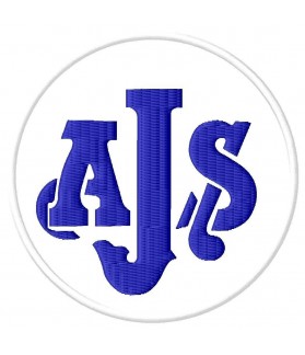 Embroidered patch AJS LOGO