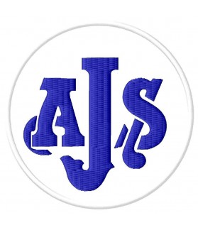 Toppa ricamata SUZUKI AJS LOGO
