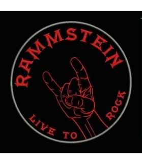 Embroidered patch RAMMSTEIN LIVE TO ROCK