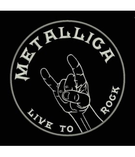 Embroidered patch METALLICA LIVE TO ROCK