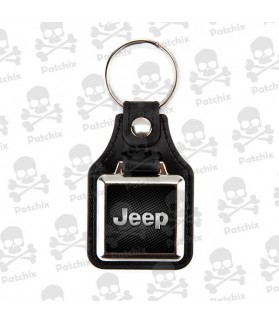 Key chain NICKEL LEATHER BACKGROUND JEEP