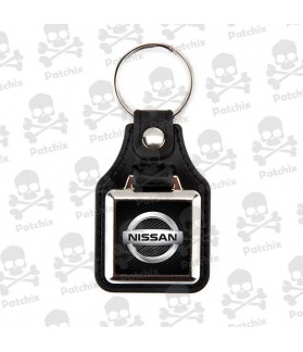Key chain NICKEL LEATHER BACKGROUND NISSAN