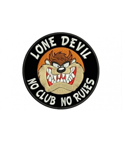 Embroidered patch LONE DEVIL (NO CLUBS NO RULES)