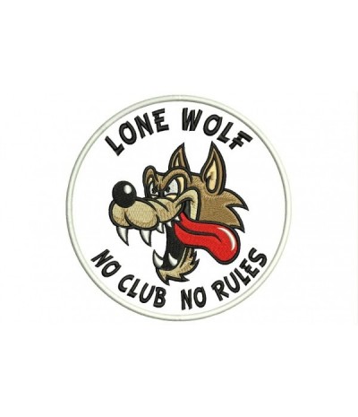 Gestickter patch WOLF (NO CLUBS NO RULES)