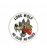 Embroidered patch WOLF (NO CLUBS NO RULES)