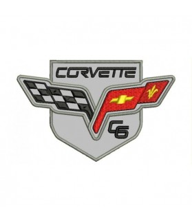Embroidered patch CAR CORVETTE