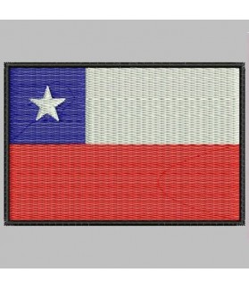Embroidered patch CHILE FLAG