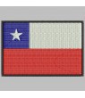 Embroidered patch CHILE FLAG