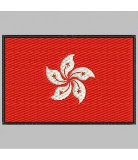 Embroidered patch HONG KONG FLAG
