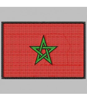 Embroidered patch MOROCCO FLAG