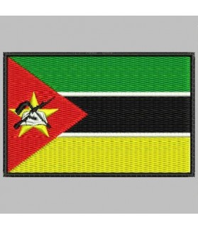 Embroidered patch MOZAMBIQUE FLAG